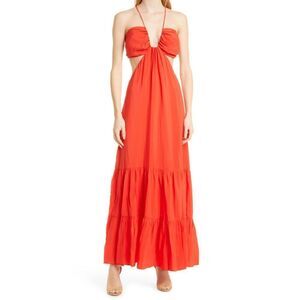 NWOT‎ Nicole Miller Collection Cut Out Maxi Dress L